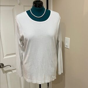 Duluth Trading Co Classic White Long Sleeve Top 1X